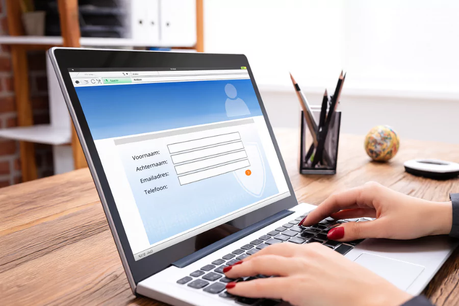 online formulier voor website om aanvragen te verzamelen